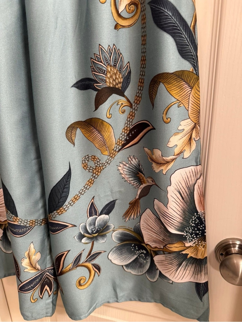 FARM RIO Sky Blue Wide-Leg Floral Pants - Picture 3 of 3